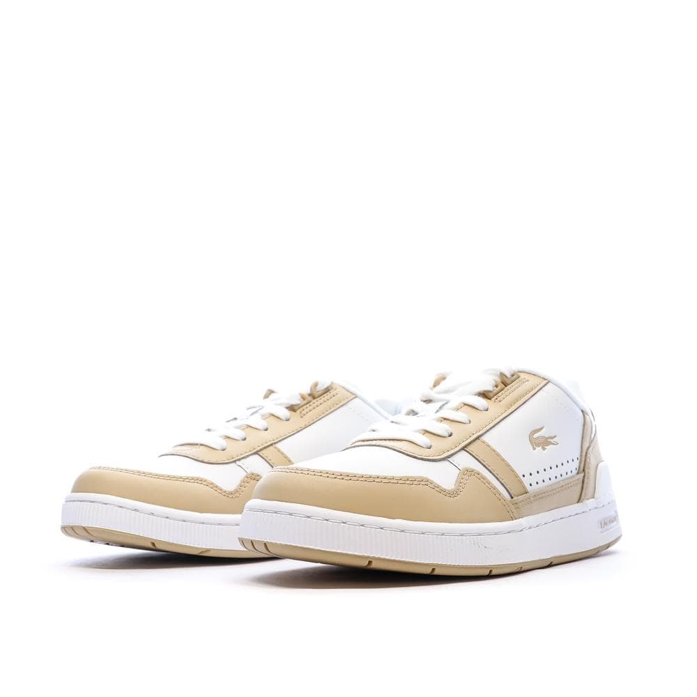 Baskets Blanche/Beige Homme Lacoste T-clip 124 6