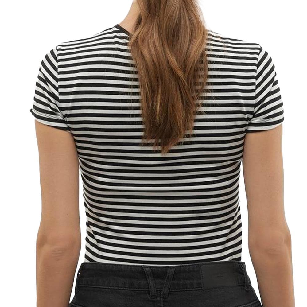 T-Shirt Noir/Blanc Femme Vero Moda Mines Fiona 2