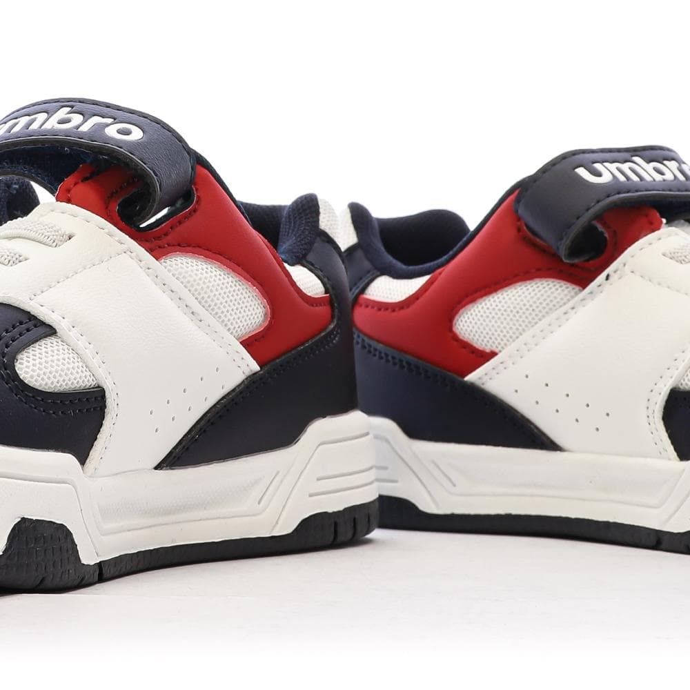 Baskets Blanches/Rouges/Marine Garçon Umbro Travys 7