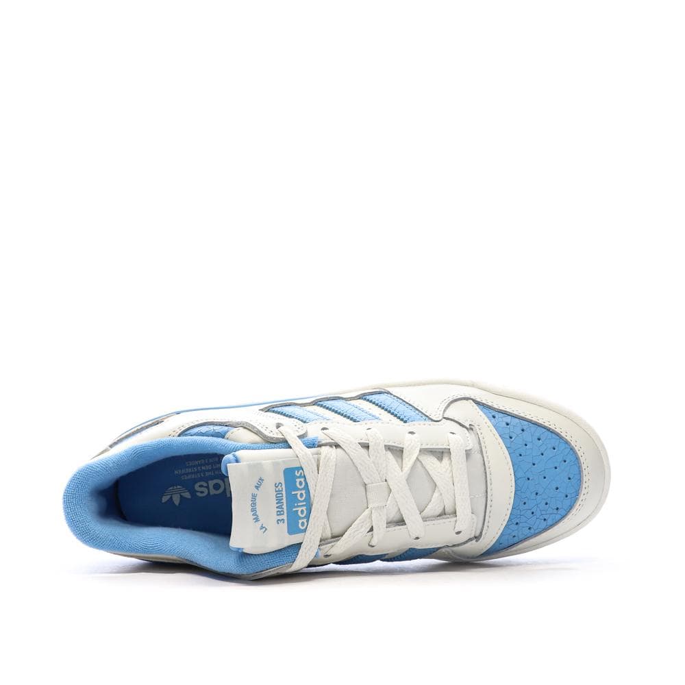 Baskets Blanches/Bleu Homme Adidas Forum 4