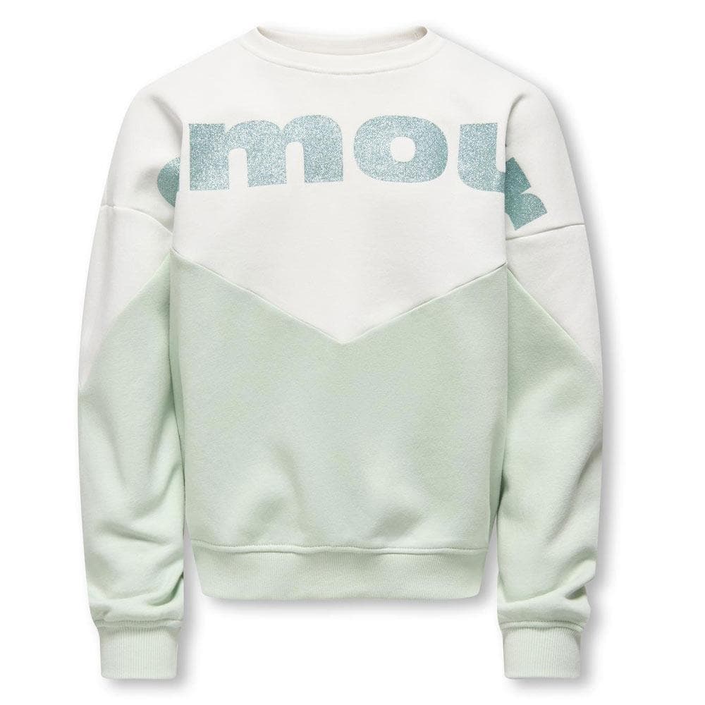 Sweat Vert/Blanc Fille Kids ONLY Kogruna 2