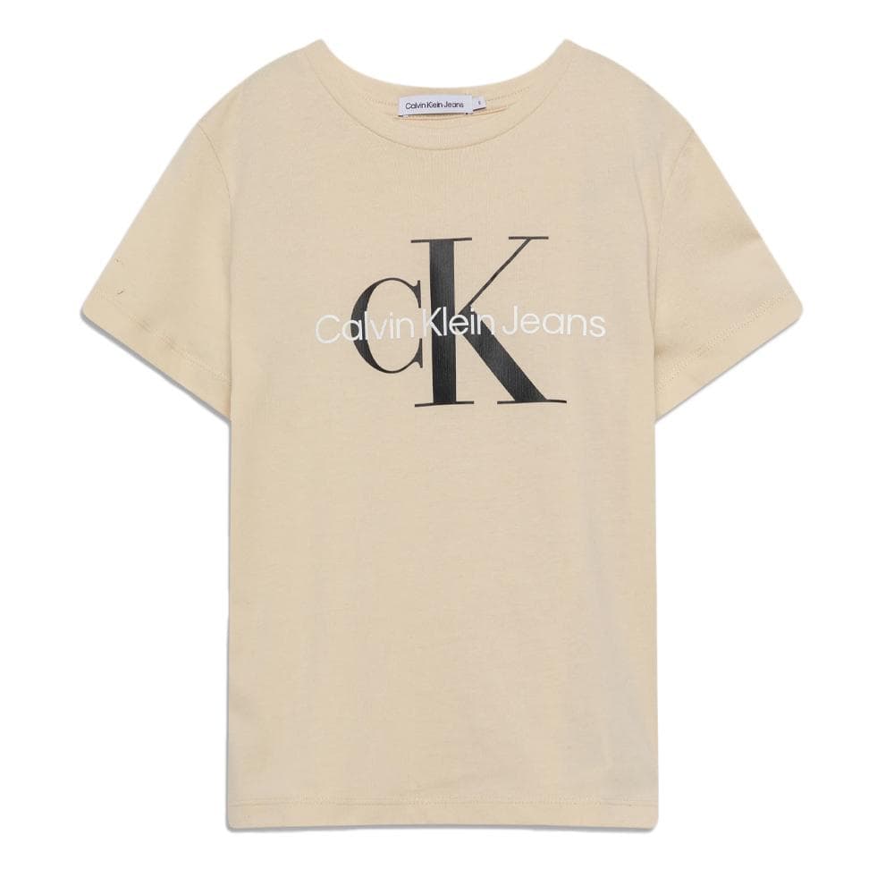T-shirt Beige Garçon Calvin Klein Jeans Monogram 1