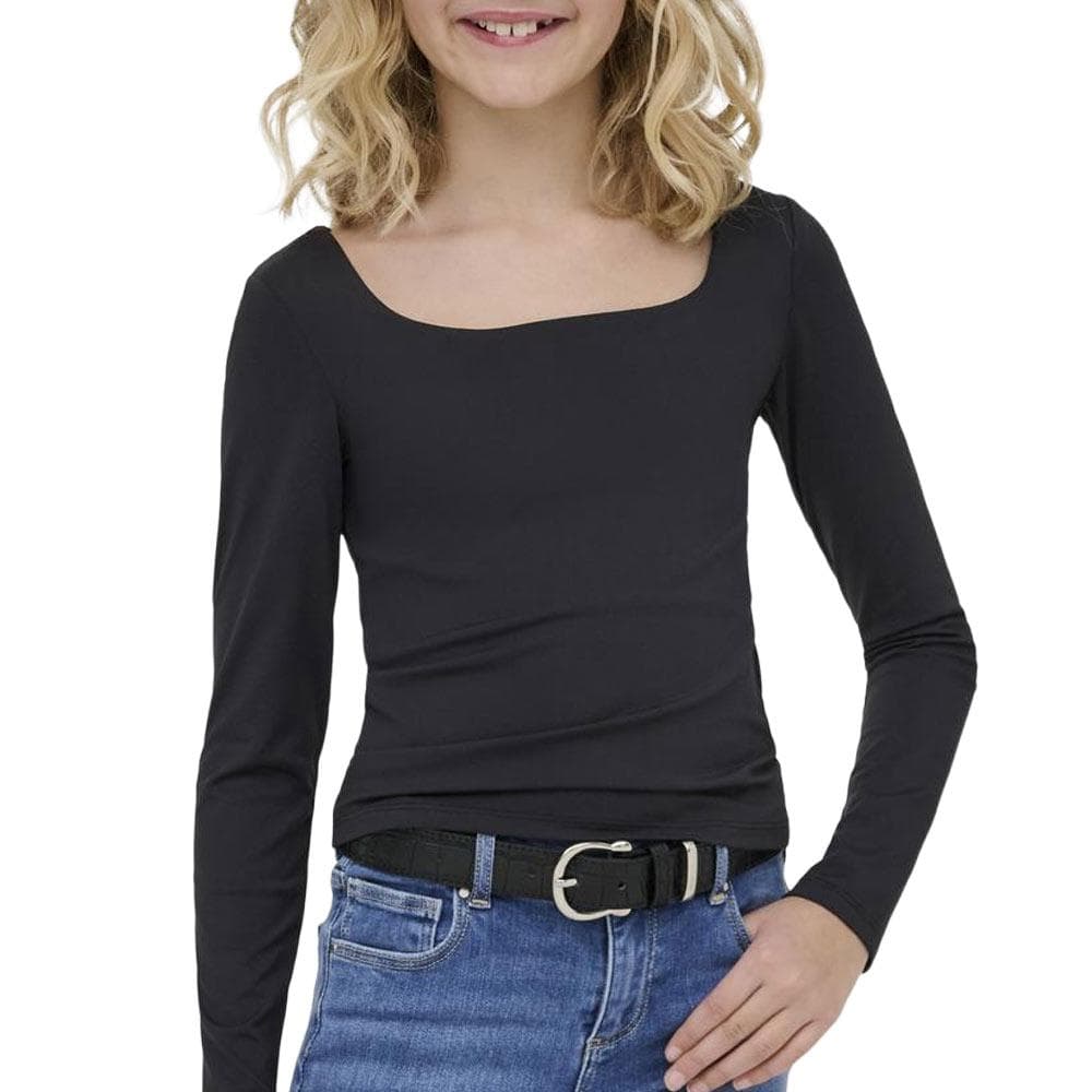 T-Shirt Manches Longues Noir Fille Kids ONLY Kogea 1