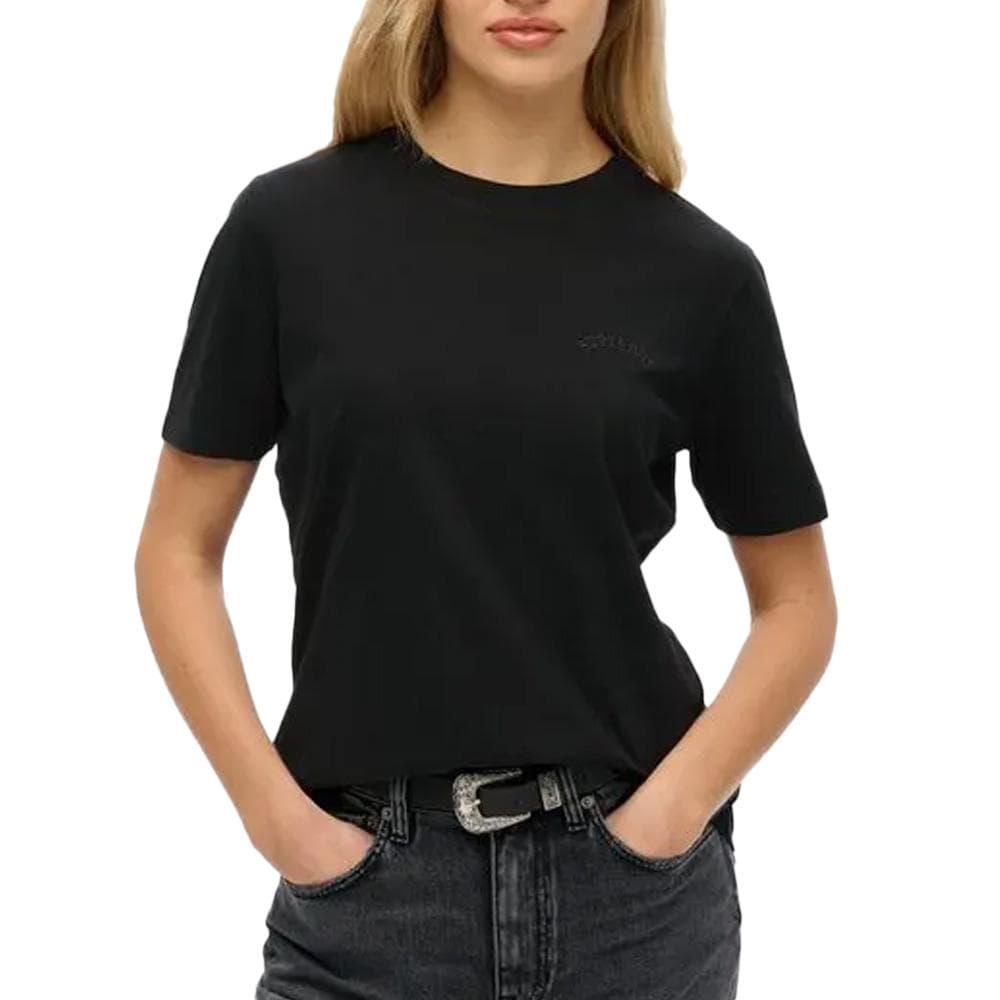 T-Shirt Noir Femme Superdry W1011644A 1