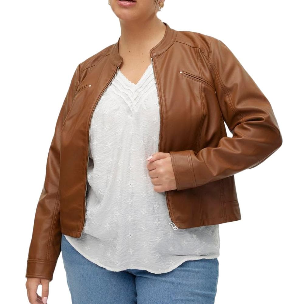 Veste Camel Similicuir Femme Vero Moda Favodona Coated 1