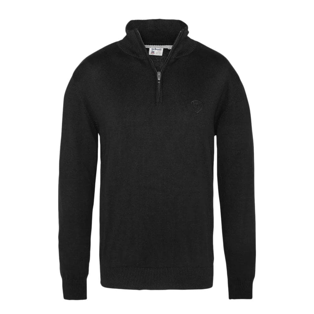 Pull Noir Homme Schott PLB127 1