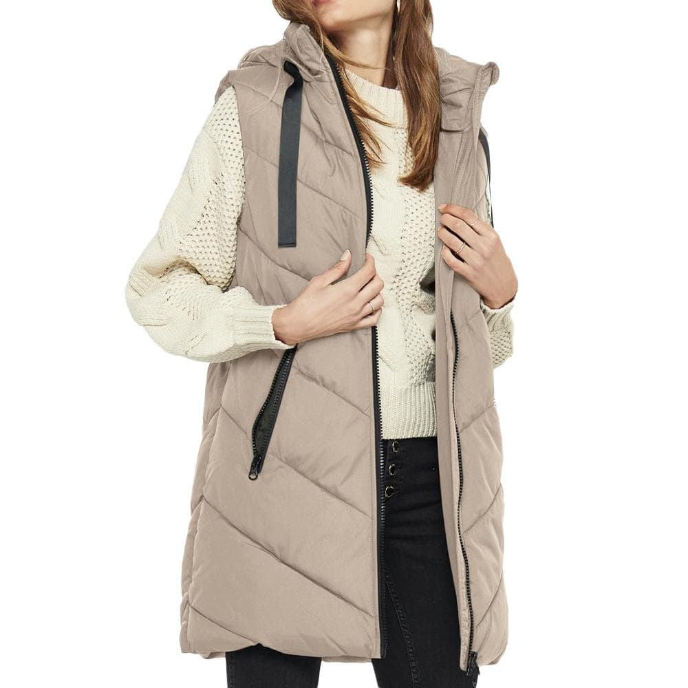 Doudoune sans manche Beige/Noir Femme JDY Padded Waistcoat 1