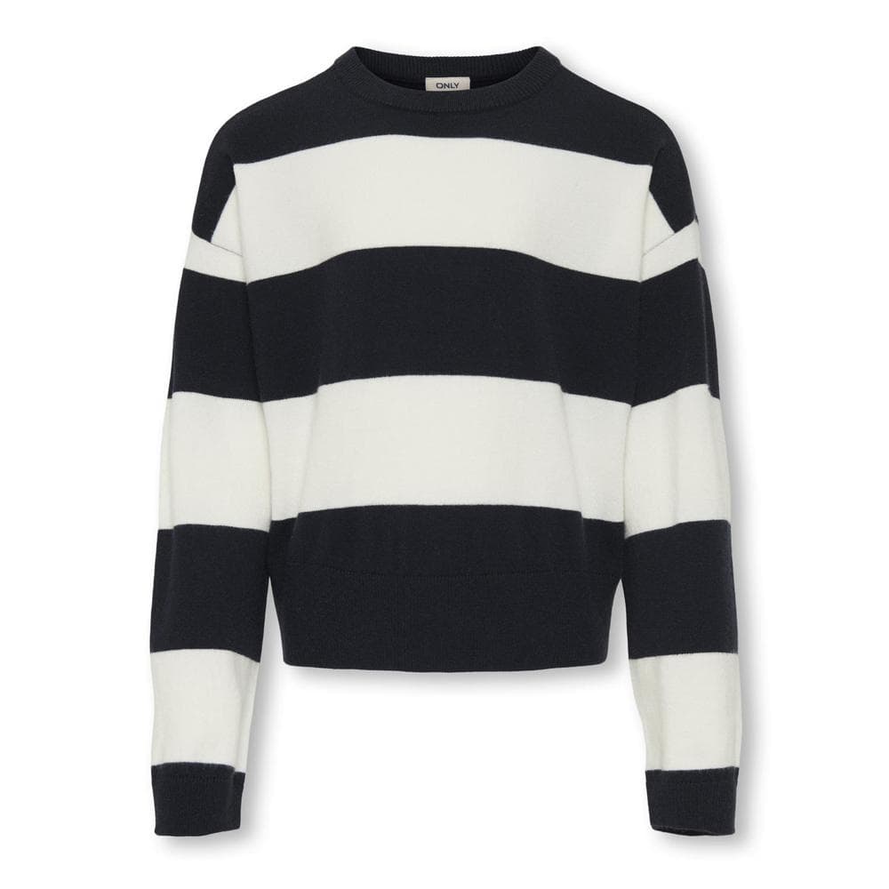 Pull à Rayures Noir/Blanc Fille Kids ONLY Kogtala Stripe 1