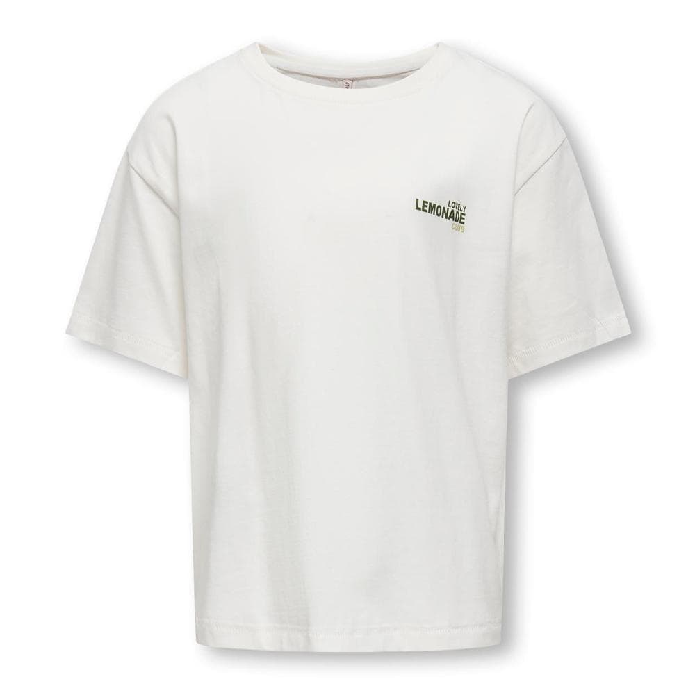 T-Shirt Blanc/Noir Fille Blanc Kids ONLY Koghelen 1