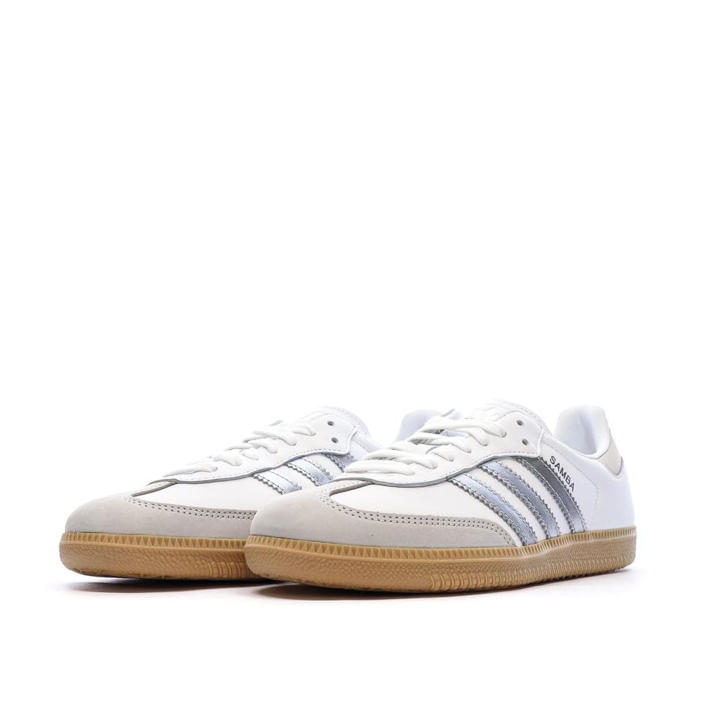 Baskets Blanches/Argent Femme Adidas Samba Og W 6