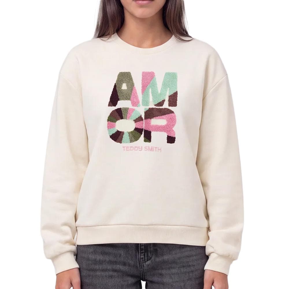 Sweat Blanc Femme Teddy Smith Vaya 1
