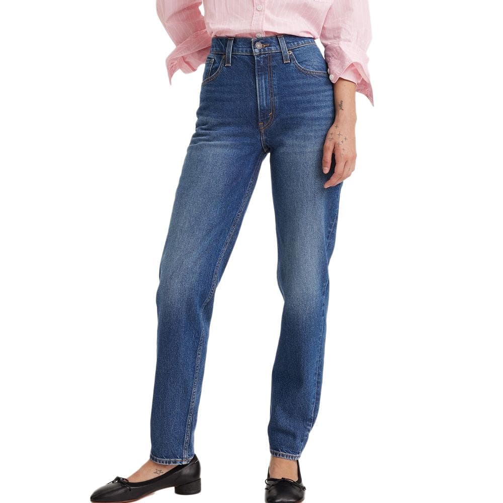 Jean Bleu Foncé Femme Levi's 80's Mom 1