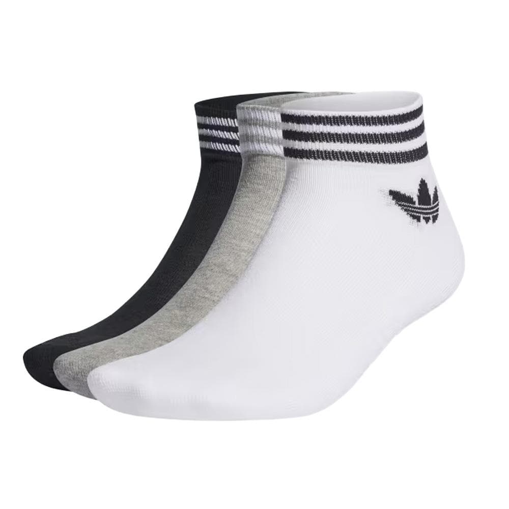 x3 Paires de chaussettes Blanches/Noires Homme Adidas Tref Ank 1