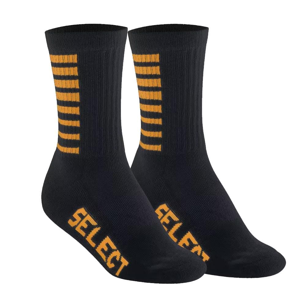X1 Paire de Chaussettes Noir/Orange Mixte Select Sports Basic 1