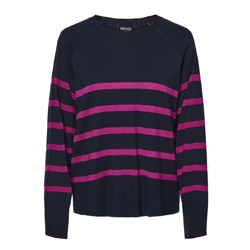 Pull Marine/Rose Femme Pieces Sia 1