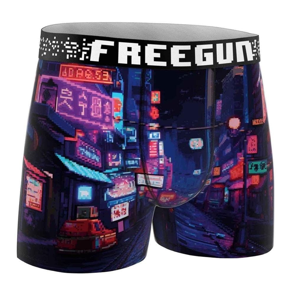 Boxer Noir/Violet Homme Freegun Craft 1