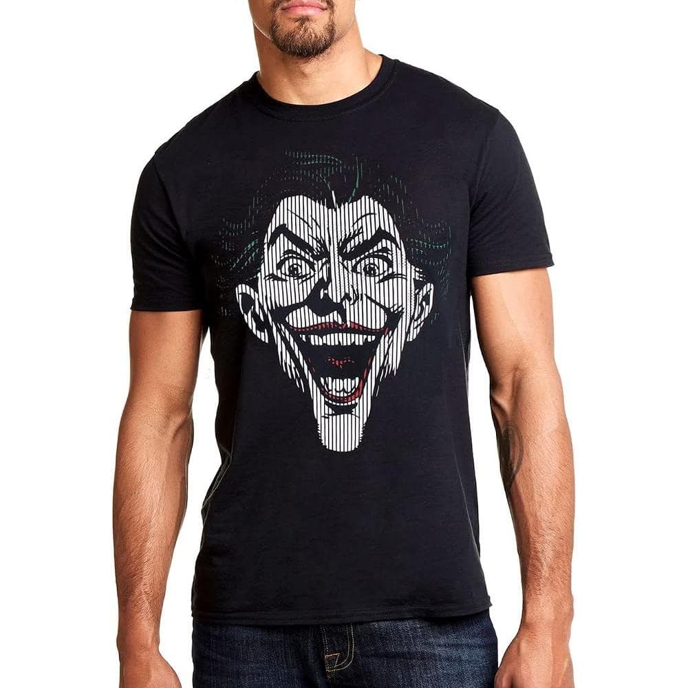 T-Shirt Noir Homme Dc Comics Joker Lines 1