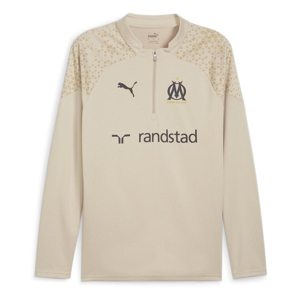 OM Sweat 1/4 zip Beige Homme Puma 2023/2024 1