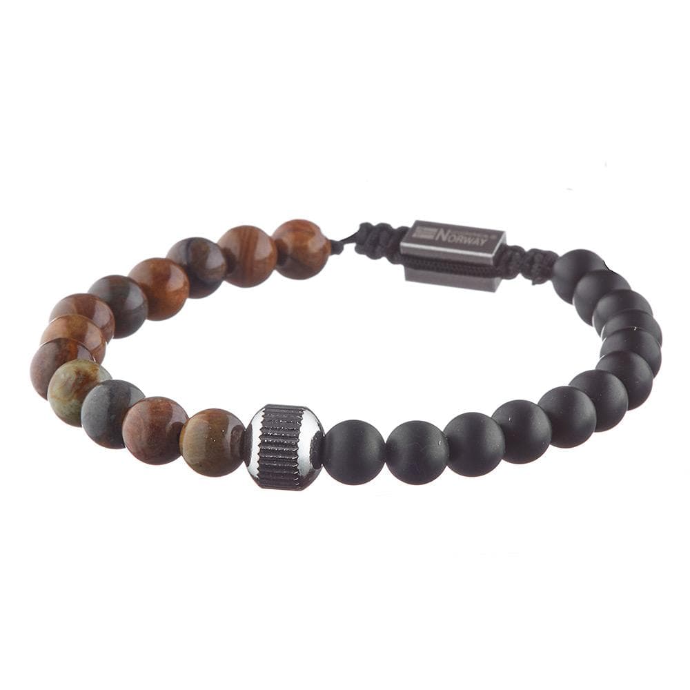 Bracelet Perles Noir/Marron Homme Geographical Norway 315051 1