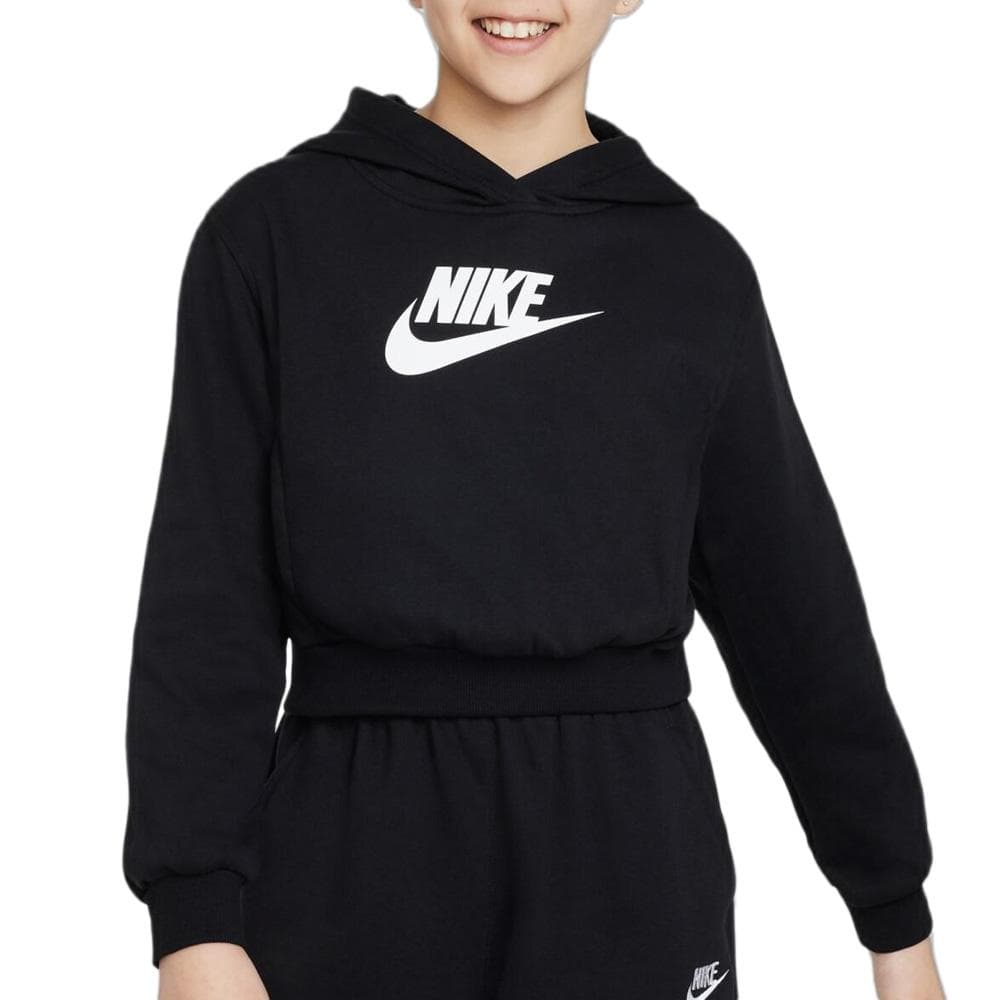 Sweat Capuche Noir Fille Nike Club Fleece 1