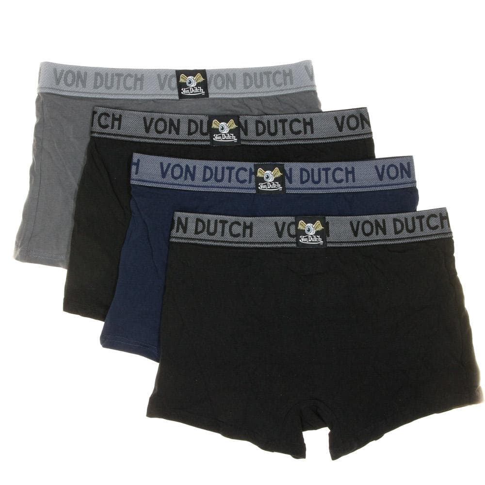 X4 Boxers Homme Bleu/Gris/Noir Von Dutch ORIAS 3