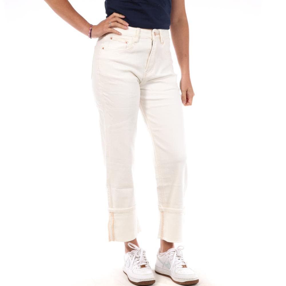 Jean Droit Blanc Femme Monday Premium 109 1
