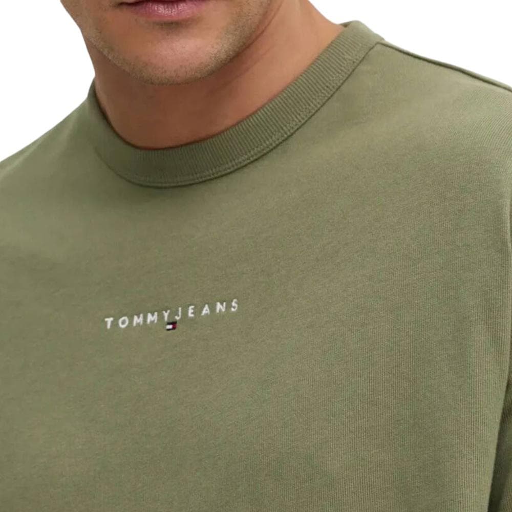 T-Shirt Kaki Homme Tommy Hilfiger Linear0 3