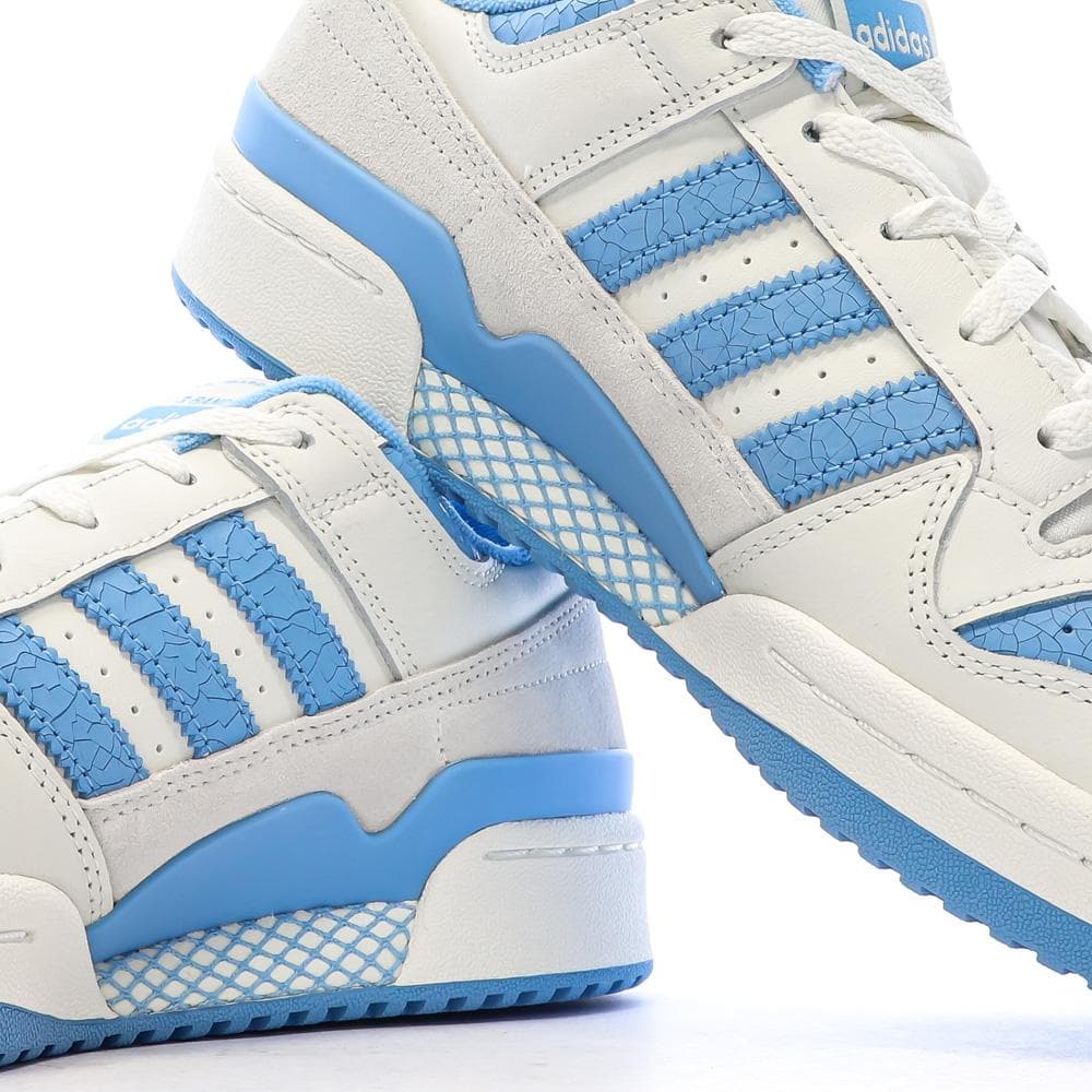 Baskets Blanches/Bleu Homme Adidas Forum 7