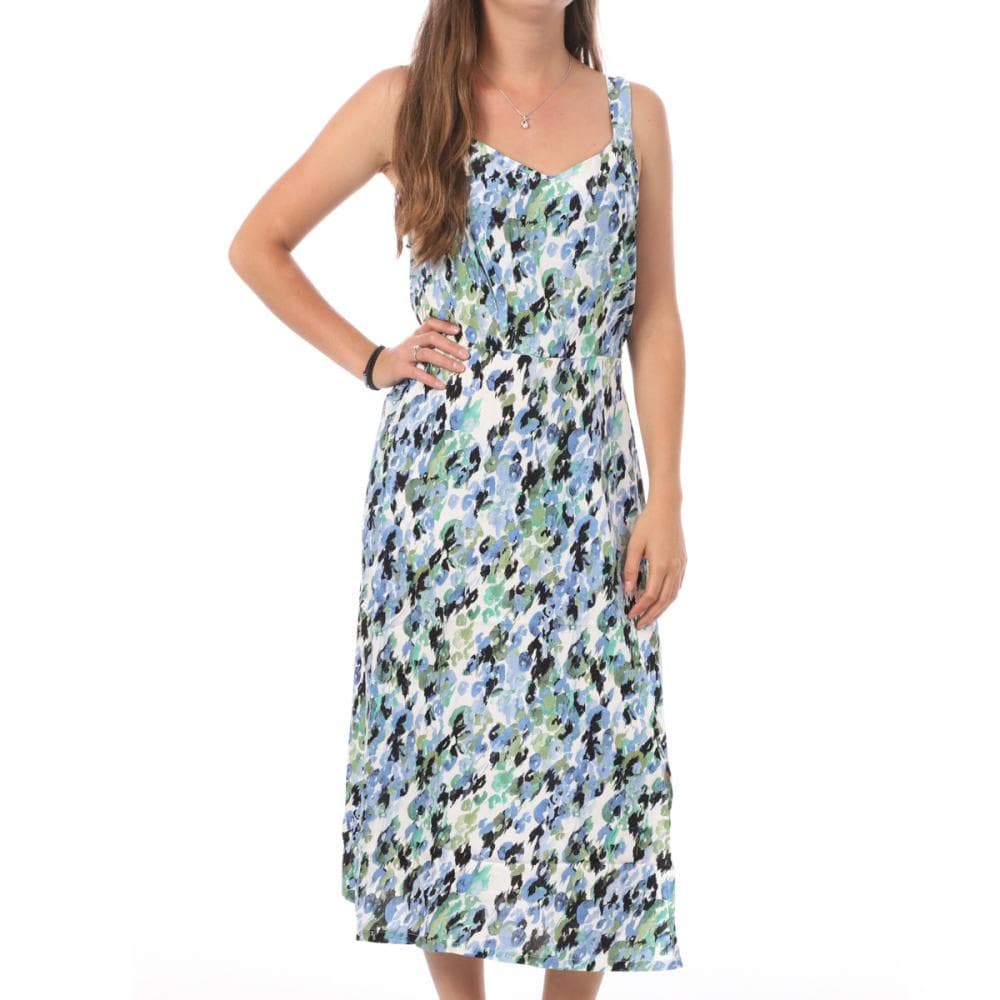 Robe Blanche/Bleu à Motifs Femme Vero Moda Easy Strap 1