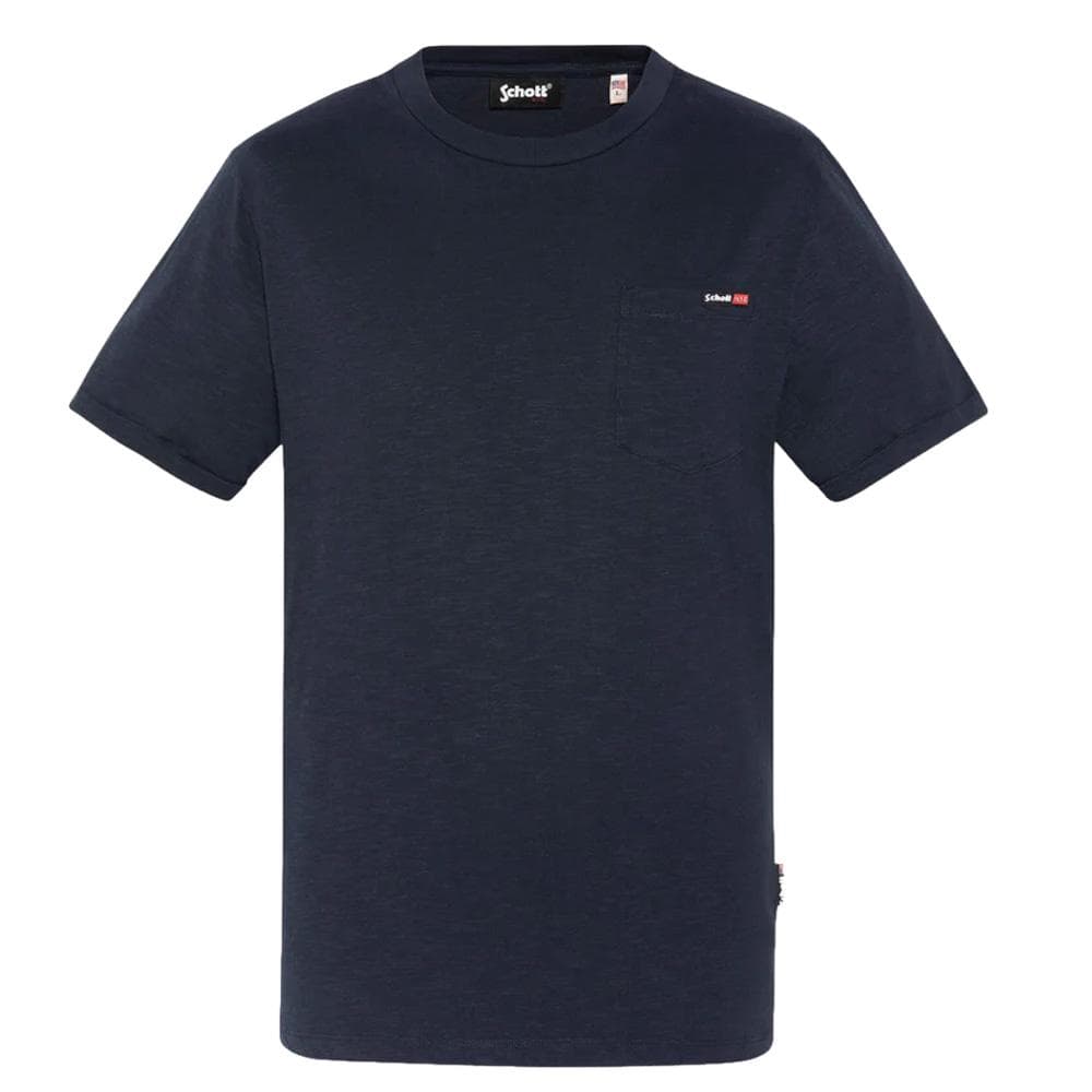 T-Shirt Marine Homme Schott TSKEA1 1