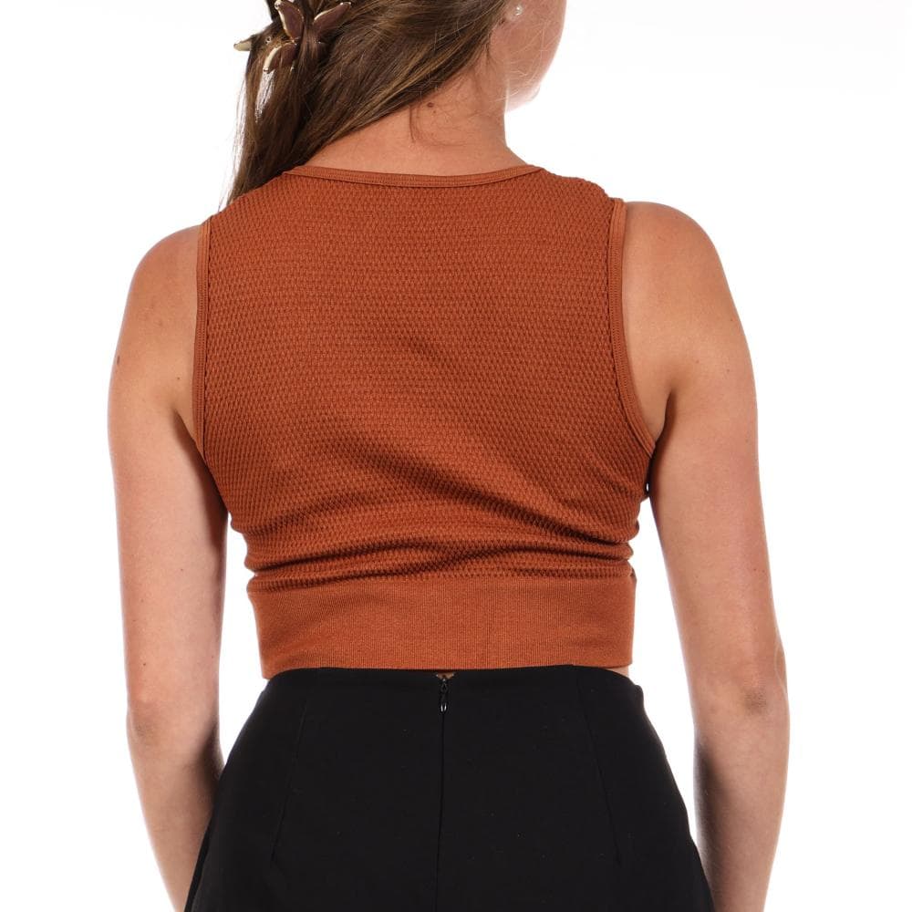 Brassière de Sport Marron Femme No Publik Iris Terre 2
