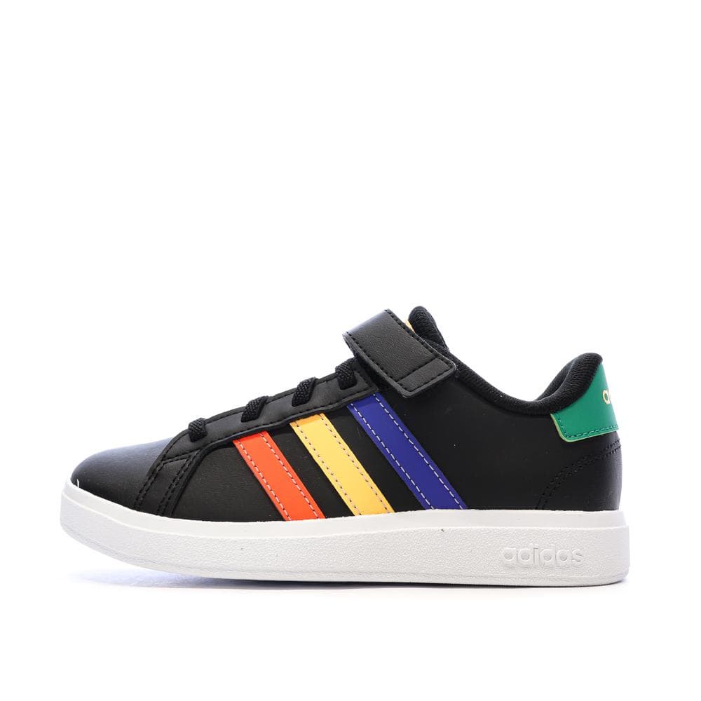 Baskets Noires/Vertes Garçon Adidas Grand Court 2.0 1
