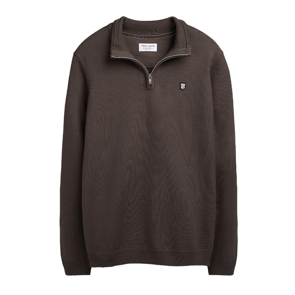 Pull 1/4 Zip Marron Foncé Homme Teddy Smith Marty 2 1
