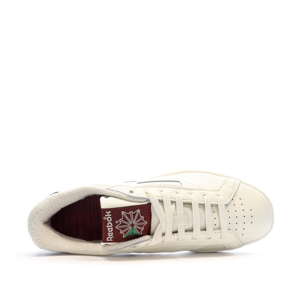 Baskets Blanches/Bordeaux Homme Reebok Club Grounds 4