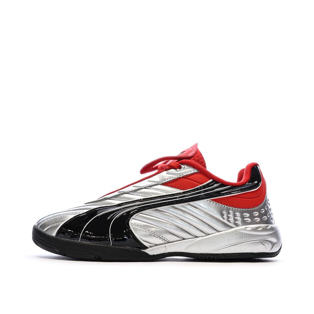 Baskets Argent/Rouge/Noir Garçon Puma Goalgetter 1