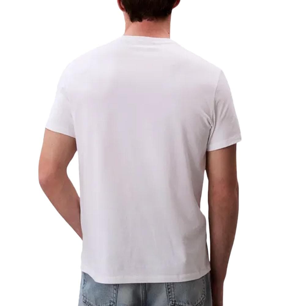 T-Shirt Blanc Homme Calvin Klein Jeans Badge 30s Jersey-bright 2