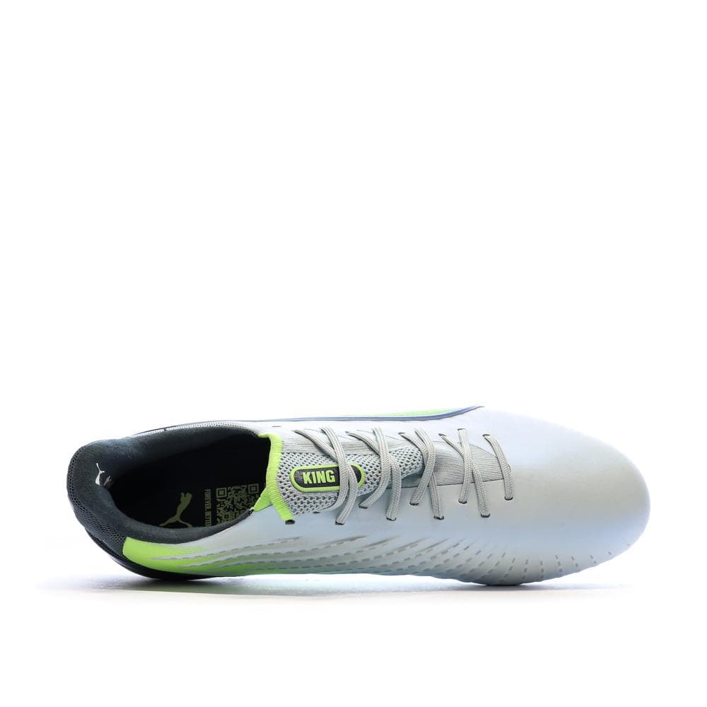 Chaussures de Foot Blanches/Noires/Vertes Homme Puma King Ultimate FG/AG 4