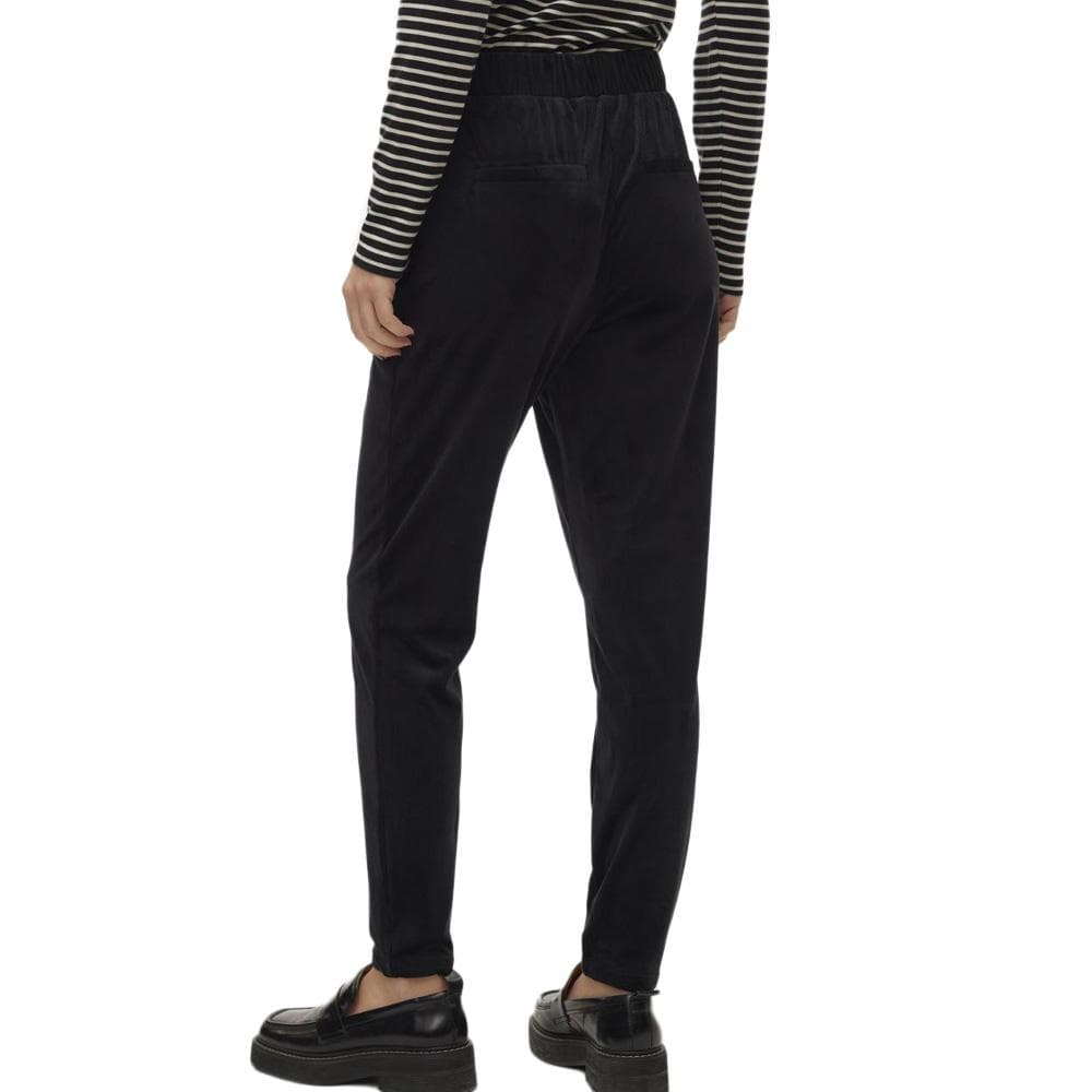 Pantalon fluide Velours Noir Femme Vero Moda Lea 2