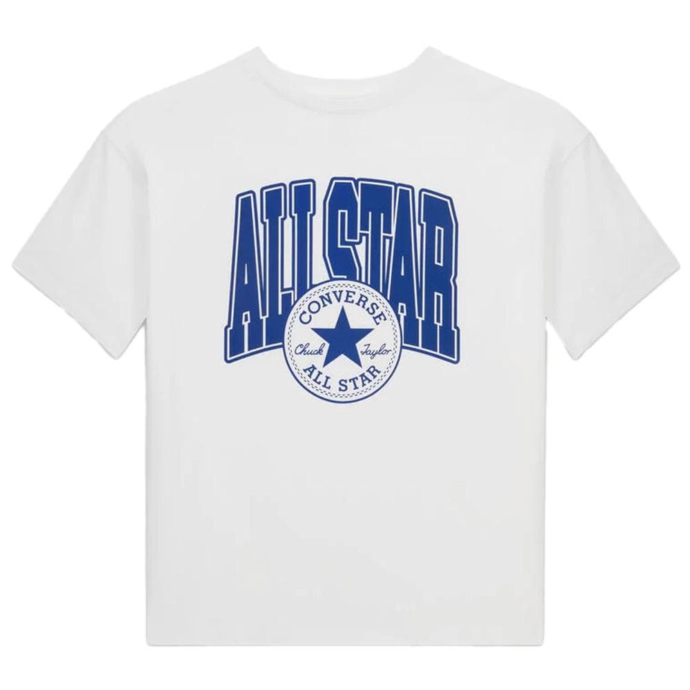 T-Shirt Blanc/Bleu Homme Converse Seal 1