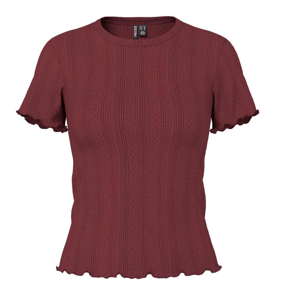 T-Shirt Bordeaux Femme Pieces Marie 2