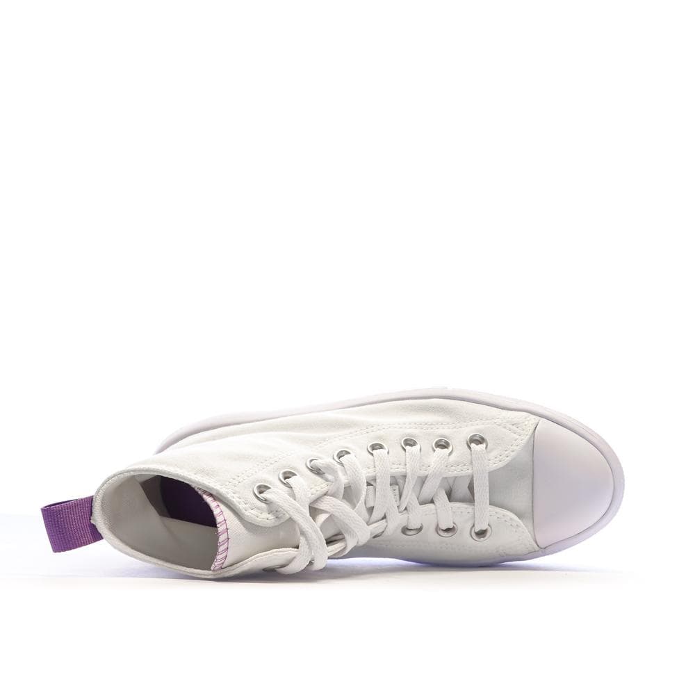 Baskets Blanches/Violettes Femme Converse All Star Move 4