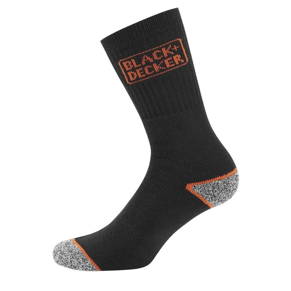 x3 Paires de chaussettes Noires/orange Homme Black & Deckers Plugin 1