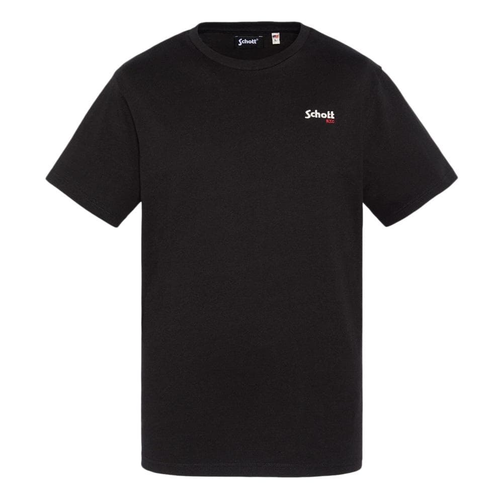 T-shirt brodé noir homme Schott NYC 1