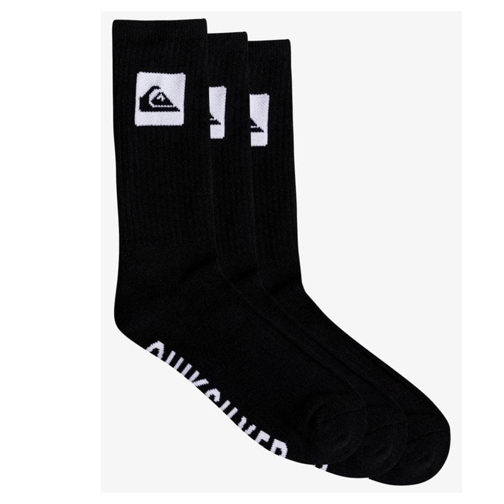 X3 Paires de Chaussettes Noir Homme Quiksilver AQYAA03316 1