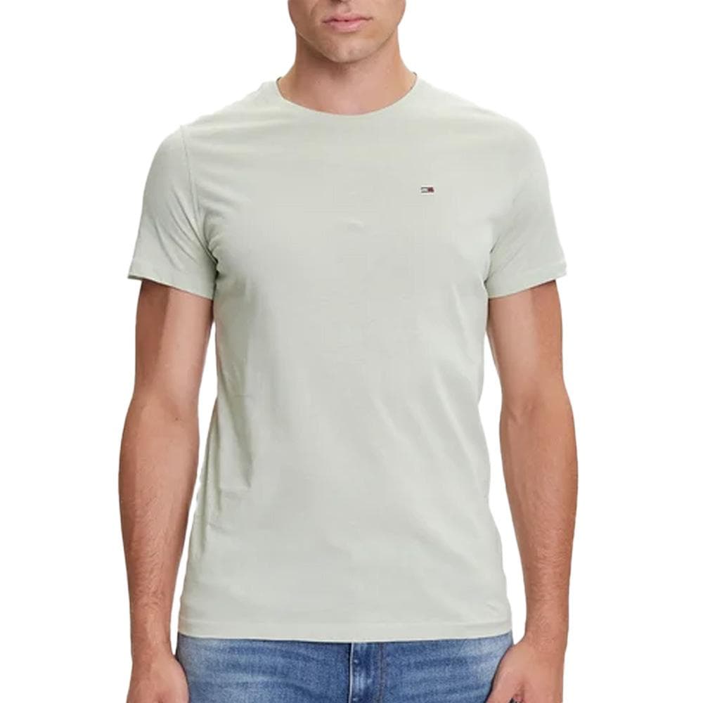 T-shirt Vert Pale Homme Tommy Hilfiger Tjm Xslim 1