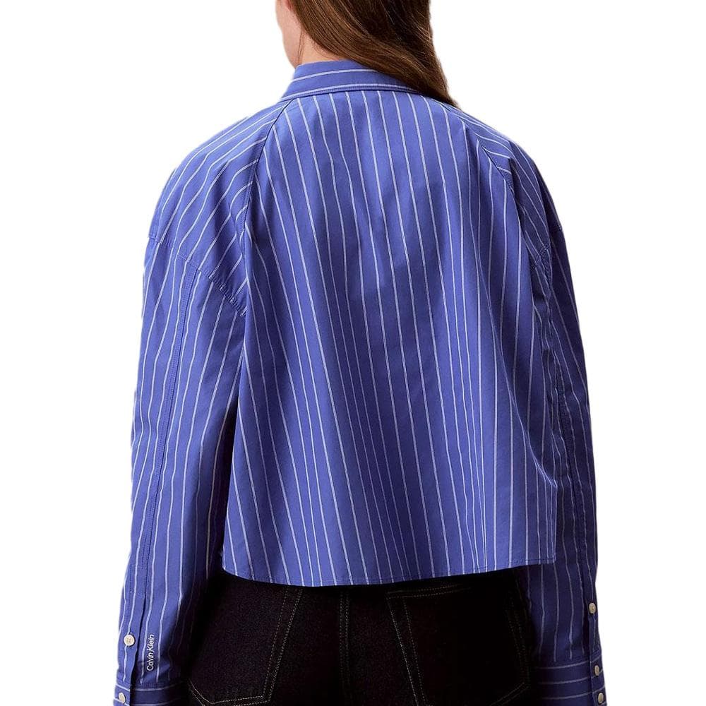 Chemise Rayures Bleu Femme Calvin Klein Jeans Stripe Boxy 2