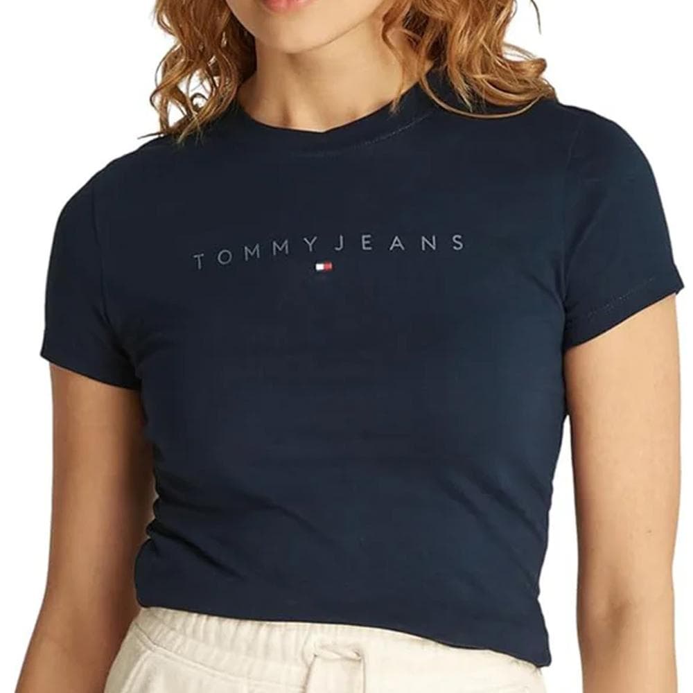 T-shirt Marine Femme Tommy Hilfiger Night Navy 1