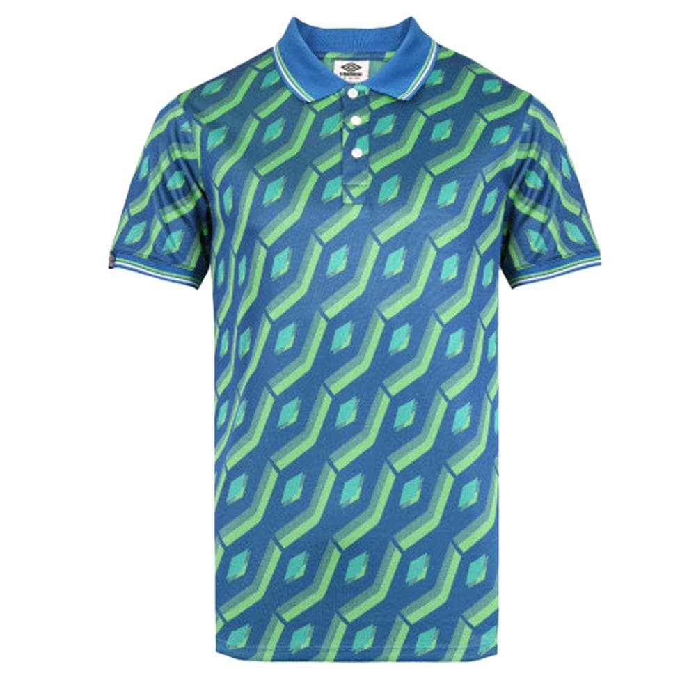 Polo Bleu/Vert Homme Umbro Regale 1