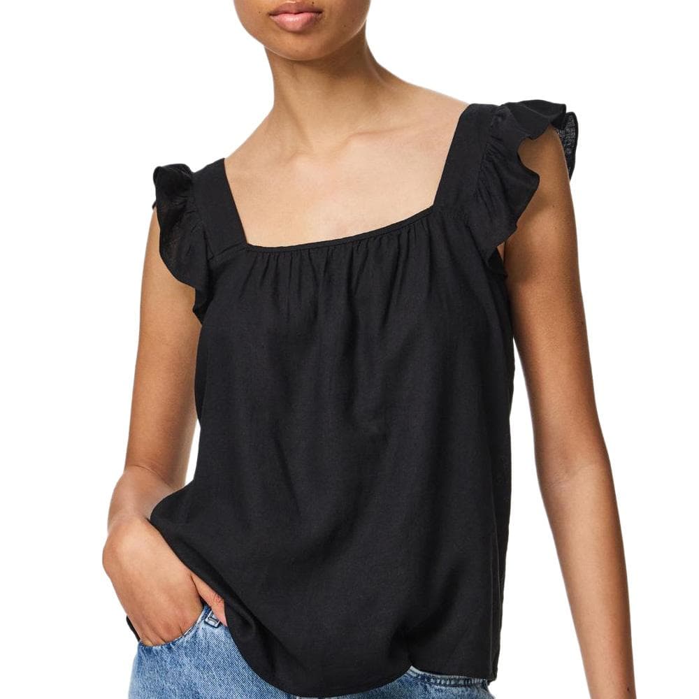 Débardeur Noir Femme Pieces Pia 1