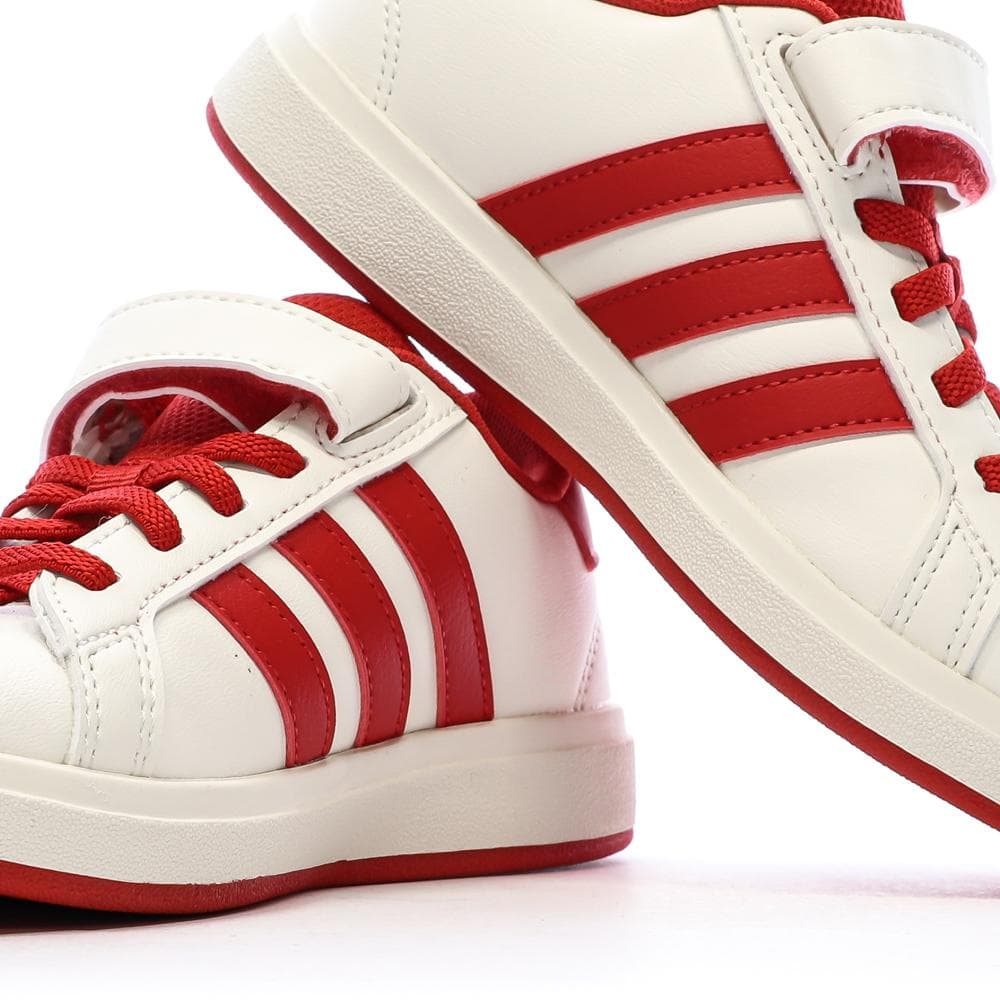 Baskets Ecru/Rouge Garçon Adidas Grand Court 2.0 El C 7
